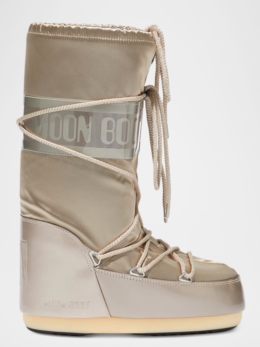 Moon Boot Icon Glance Platinum Satin Boots